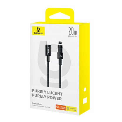 Datový a nabíjecí kabel USB-C - Lightning Baseus Gem, 20W, 2m, bílý P10373001211-01