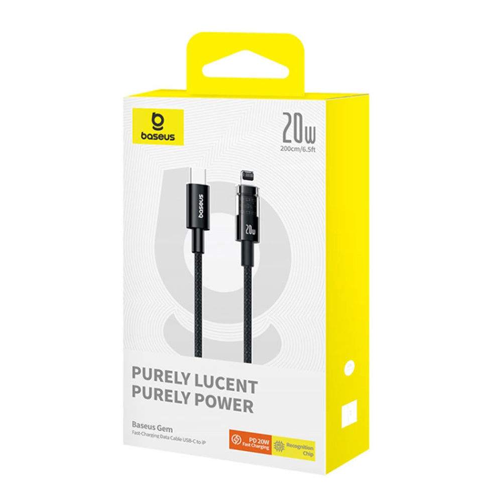 Datový a nabíjecí kabel USB-C - Lightning Baseus Gem, 20W, 2m, Modrý P10373001311-01