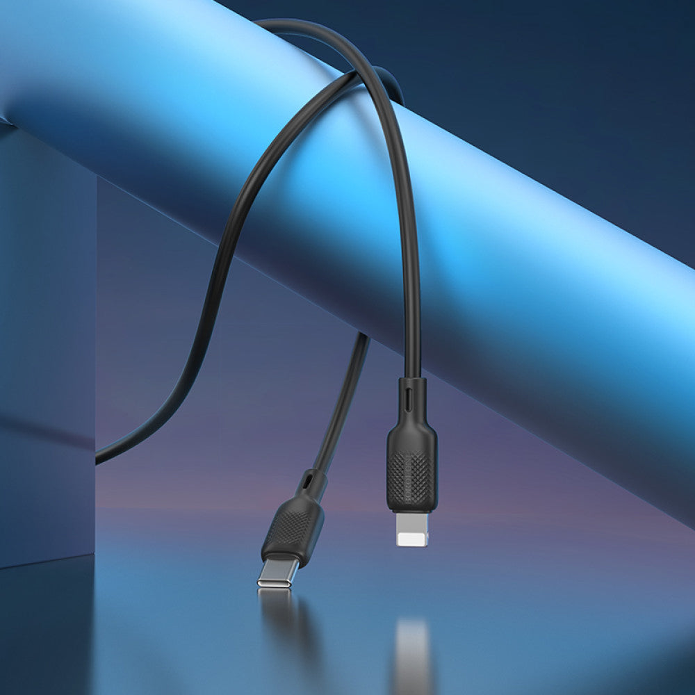 Datový a nabíjecí kabel USB-C - Lightning Borofone BX113 Lenny, 27W, 2m, černý