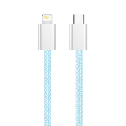 Datový a nabíjecí kabel USB-C - Lightning ColorWay CW-CBPDCL061, 27W, 1m, Modrý