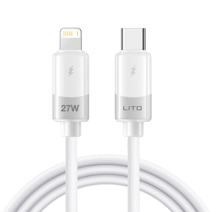 Datový a nabíjecí kabel USB-C - Lightning Lito LD07, 27W, 1m, Bílý