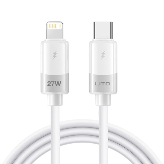 Datový a nabíjecí kabel USB-C - Lightning Lito LD07, 27W, 1m, Bílý