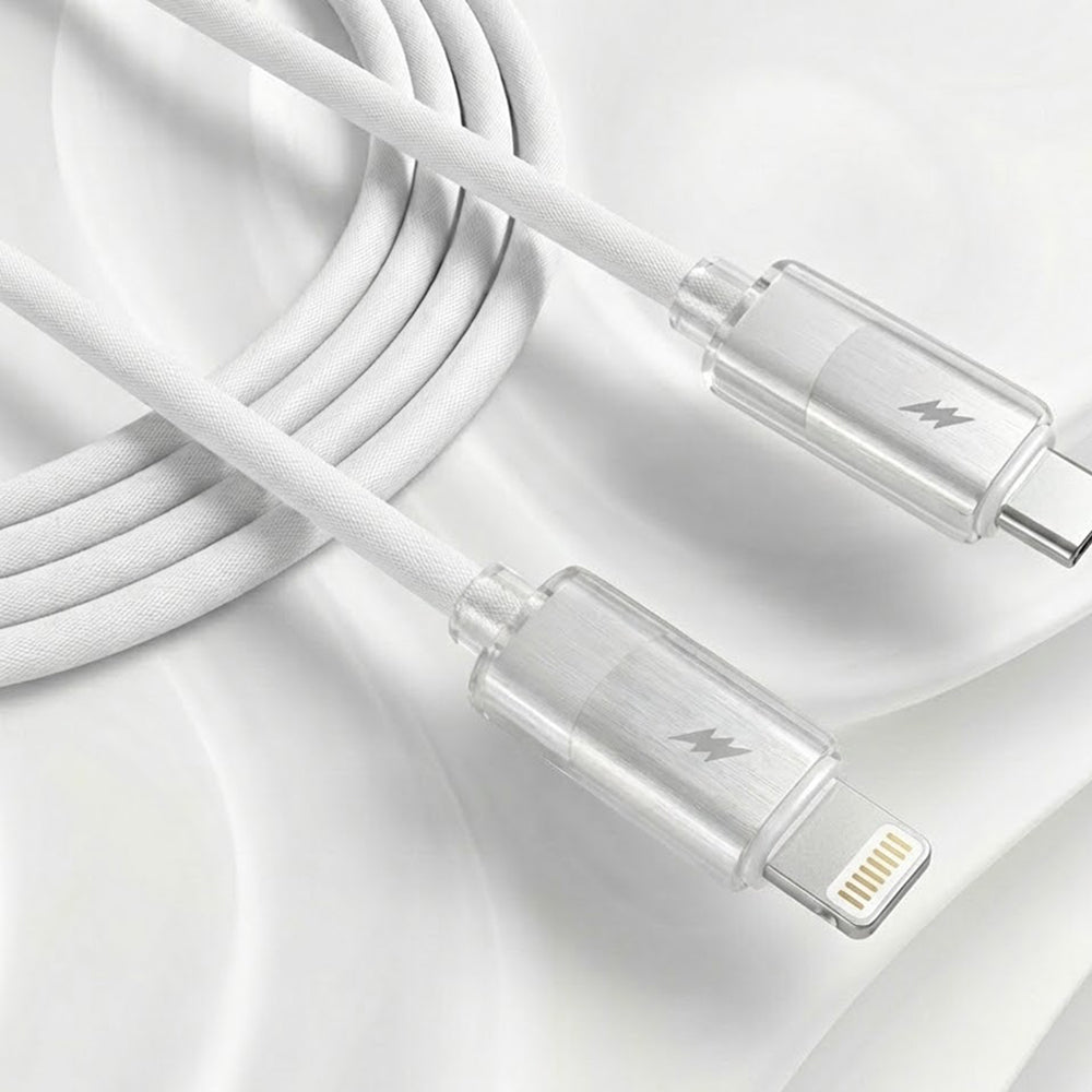 Datový a nabíjecí kabel USB-C - Lightning Lito LD07, 27W, 1m, Bílý