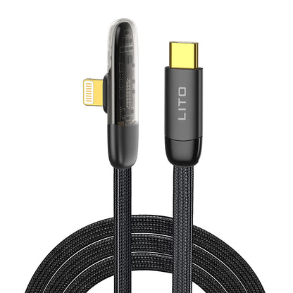 Datový a nabíjecí kabel USB-C - Lightning Lito LD11CL, 30W, 1m, černý