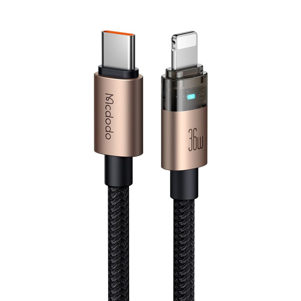 Datový a nabíjecí kabel USB-C - Lightning McDodo CA-6941, 36W, 1.2m, Zlatý