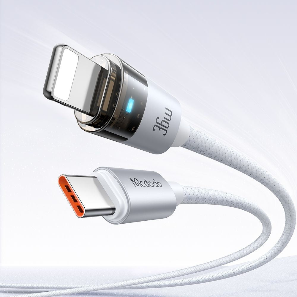 USB-C to Lightning McDodo CA-6942 Data and Charging Cable, 36W, 1.2m, White