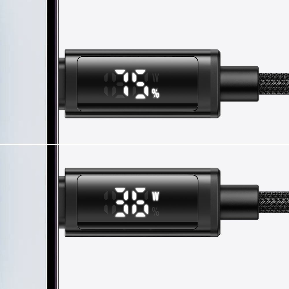 Datový a nabíjecí kabel USB-C - Lightning McDodo CA-7990 Display, 36W, 1.2m, Černý
