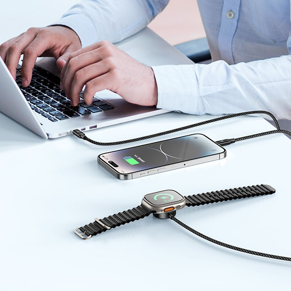 Kabel pro nabíjení USB-C - Lightning / USB-C / QI McDodo CA-4940 3v1, 100W, 1.2m, černý