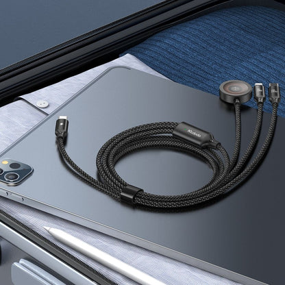 Kabel pro nabíjení USB-C - Lightning / USB-C / QI McDodo CA-4940 3v1, 100W, 1.2m, černý