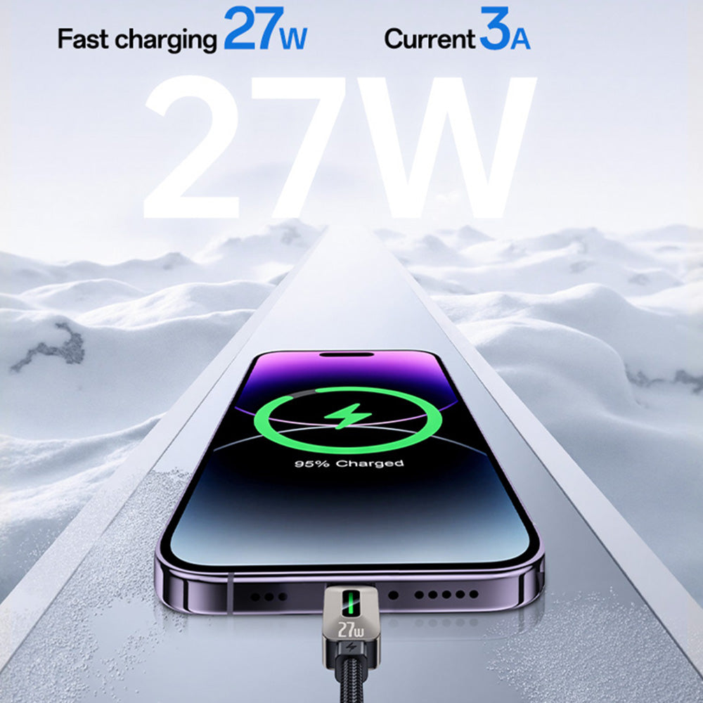Datový a nabíjecí kabel USB-C - Lightning Yesido CA199, 27W, 1,2m, černý