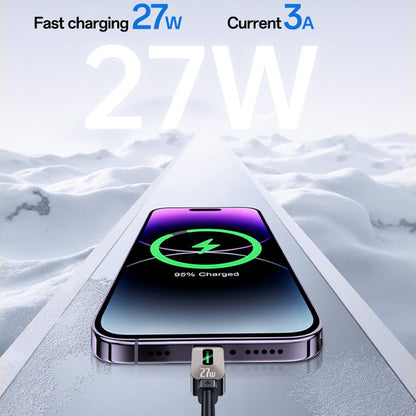 Datový a nabíjecí kabel USB-C - Lightning Yesido CA199, 27W, 1,2m, černý
