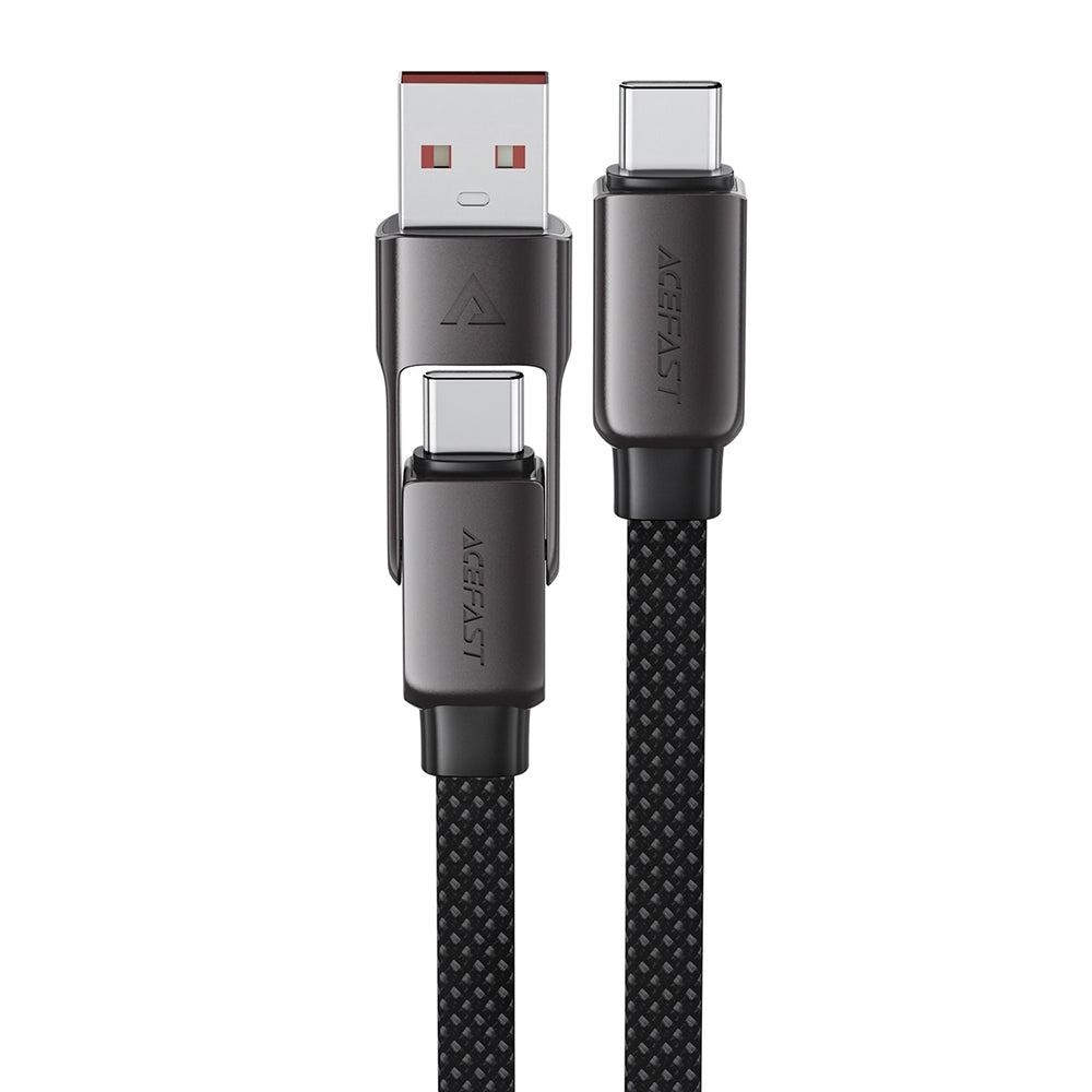 Datový a nabíjecí kabel USB-C - USB-A / USB-C Acefast C13-04, 60W, 1.2m, černý