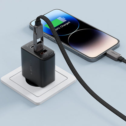 Datový a nabíjecí kabel USB-C - USB-A / USB-C Acefast C13-04, 60W, 1.2m, černý