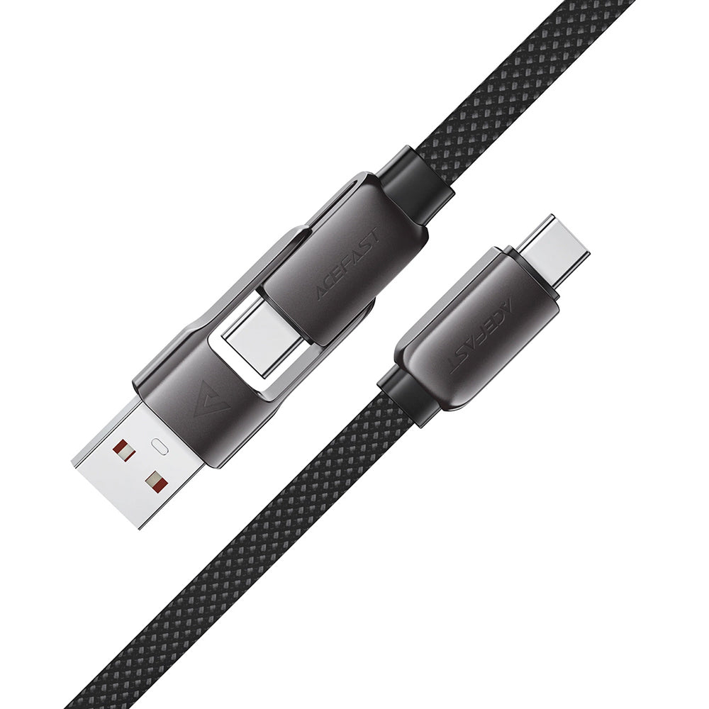 Datový a nabíjecí kabel USB-C - USB-A / USB-C Acefast C13-04, 60W, 1.2m, černý
