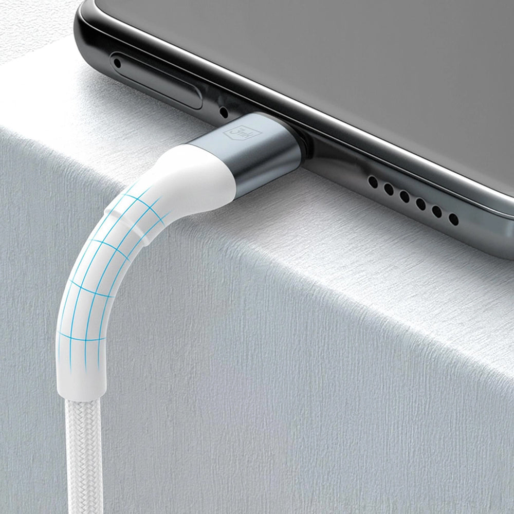 Datový a nabíjecí kabel USB-C - USB-C 3MK Hyper N, 100W, 2m, bílý