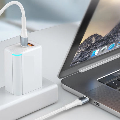 Datový a nabíjecí kabel USB-C - USB-C 3MK Hyper N, 100W, 2m, bílý