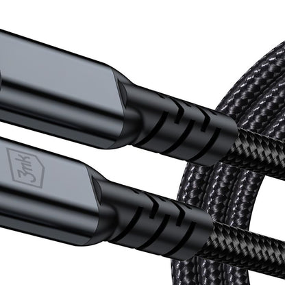 Datový a nabíjecí kabel USB-C - USB-C 3MK Hyper N Thunderbolt 4, 240W, 2m, černý