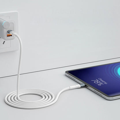 Datový a nabíjecí kabel USB-C - USB-C 3MK Hyper N, 60W, 1m, Bílý