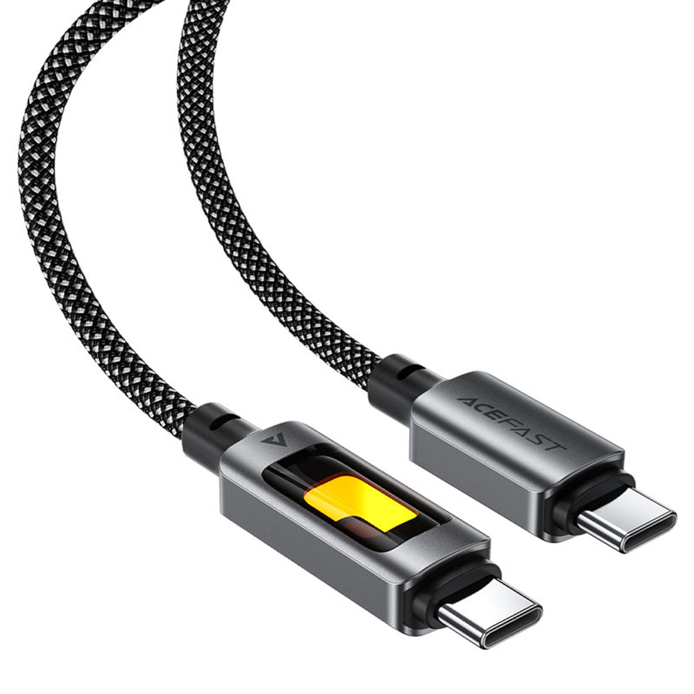Datový a nabíjecí kabel USB-C - USB-C Acefast C21-03, 60W, 1.2m, černý