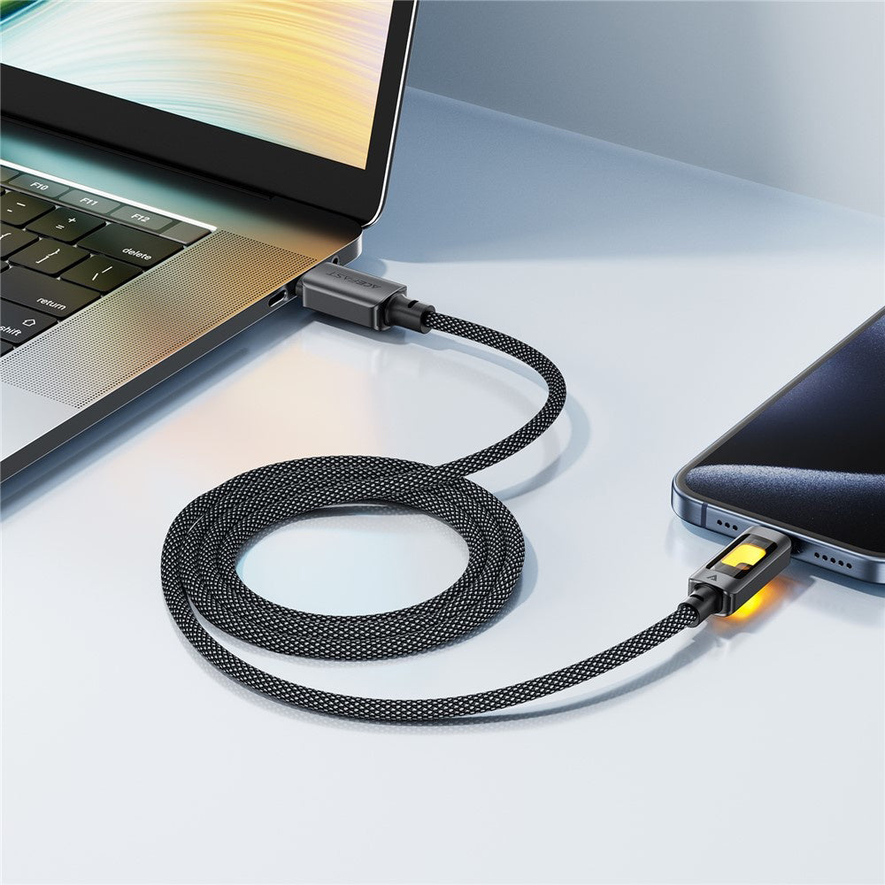 Datový a nabíjecí kabel USB-C - USB-C Acefast C21-03, 60W, 1.2m, černý