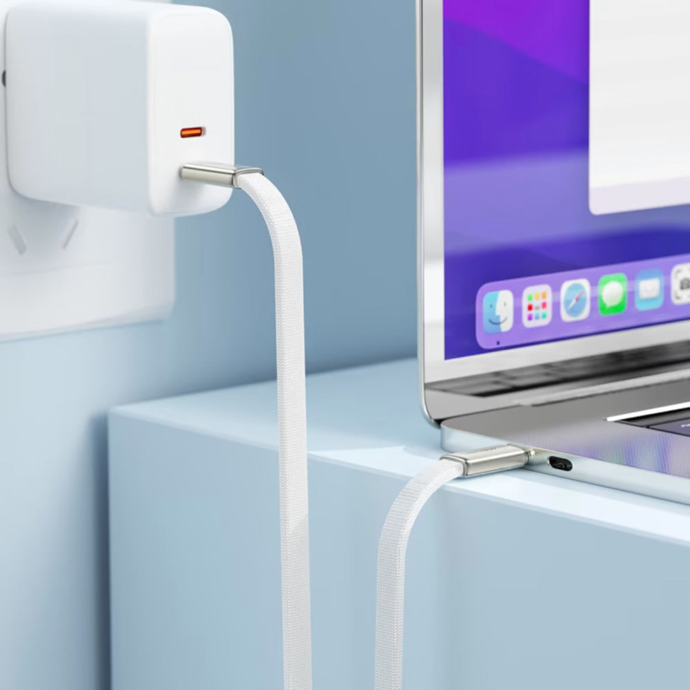 Datový a nabíjecí kabel USB-C - USB-C Acefast C24-03, 60W, 1.2m, Bílý