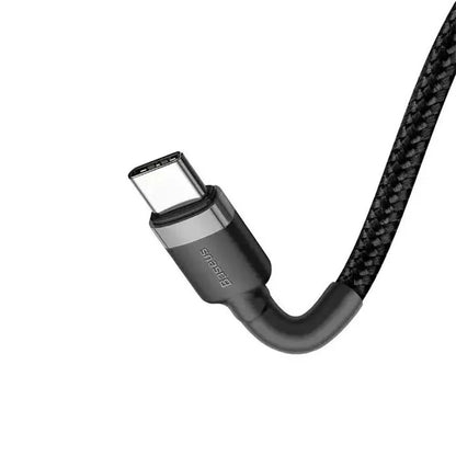 Datový a nabíjecí kabel USB-C - USB-C Baseus Cafule, 60W, 2m, sada 2 kusy, černá E0418501