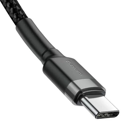 Datový a nabíjecí kabel USB-C - USB-C Baseus Cafule, 60W, 2m, sada 2 kusy, černá E0418501