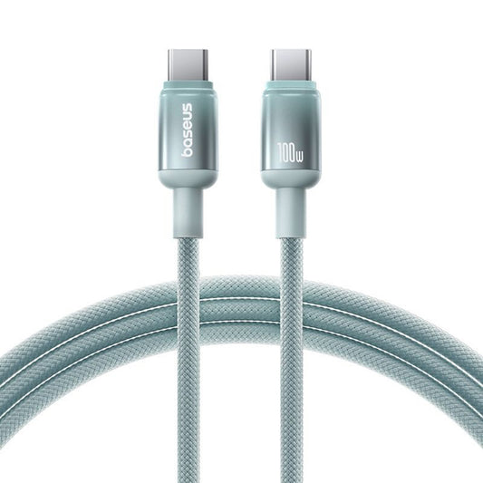 Baseus Discolor USB-C to USB-C Data and Charging Cable, 100W, 2m, Blue Green E0420703