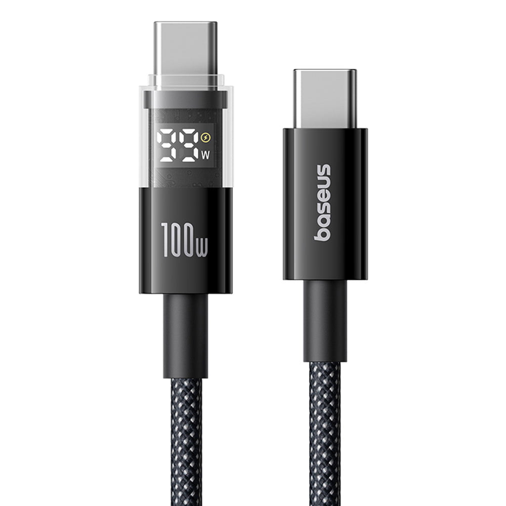 Datový a nabíjecí kabel USB-C - USB-C Baseus Display 2, 100W, 2m, Černý P10377706123-00