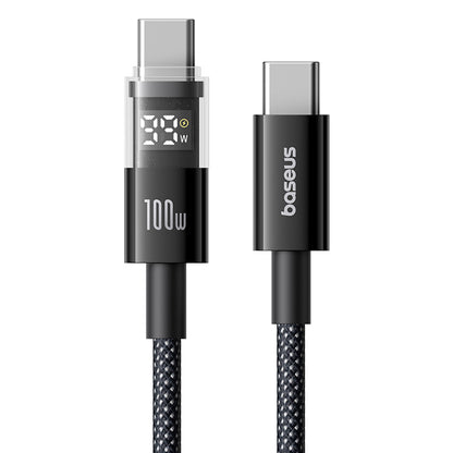 Datový a nabíjecí kabel USB-C - USB-C Baseus Display 2, 100W, 2m, Černý P10377706123-00