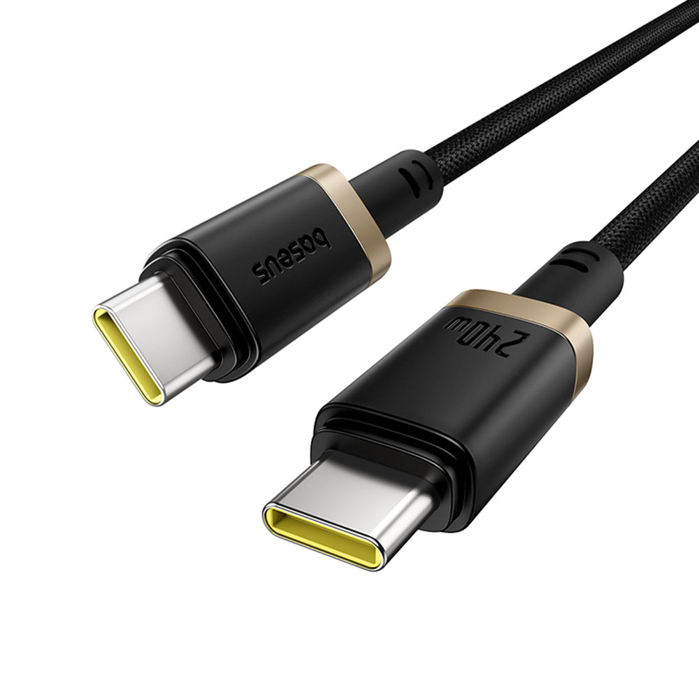 Datový a nabíjecí kabel USB-C - USB-C Baseus Dura, 240W, 1m, Zlatě černý P10377803U03-00