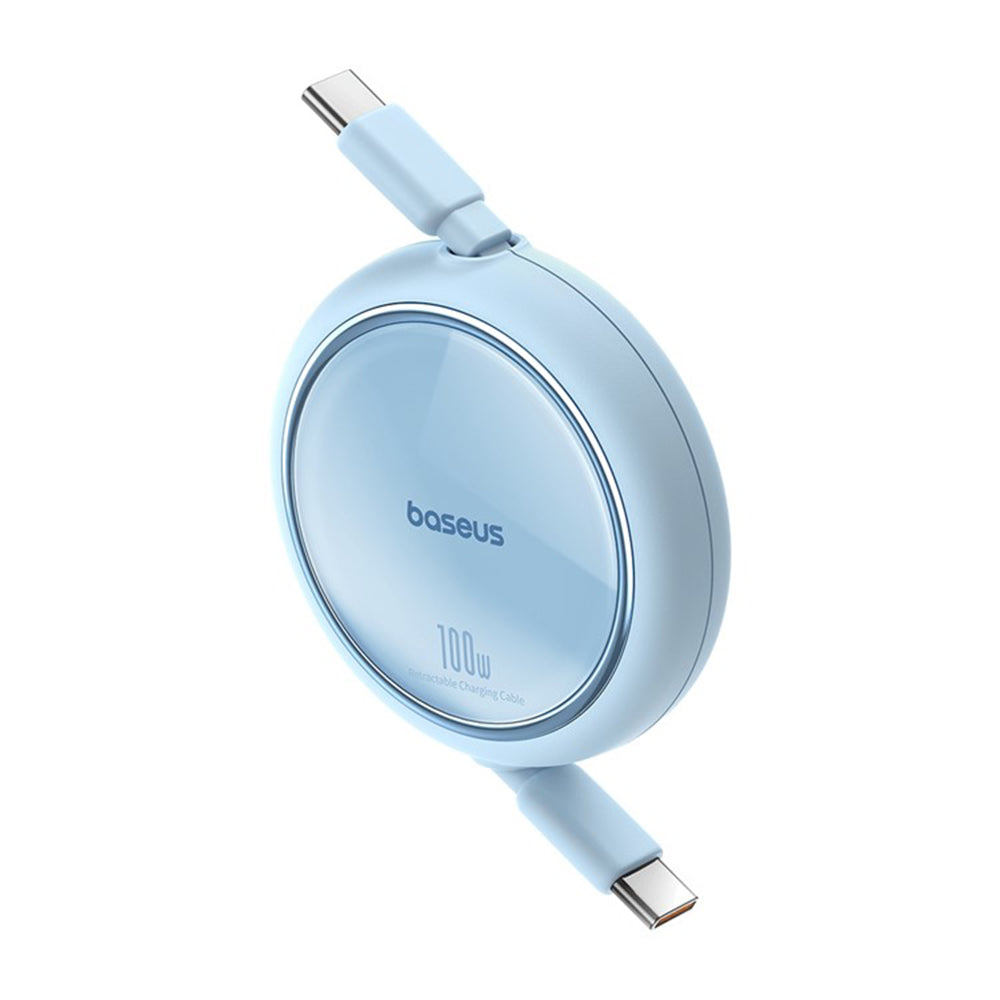 Datový a nabíjecí kabel USB-C - USB-C Baseus Free2Draw Mini Retractable, 100W, 1m, Modrý P10364500311-00