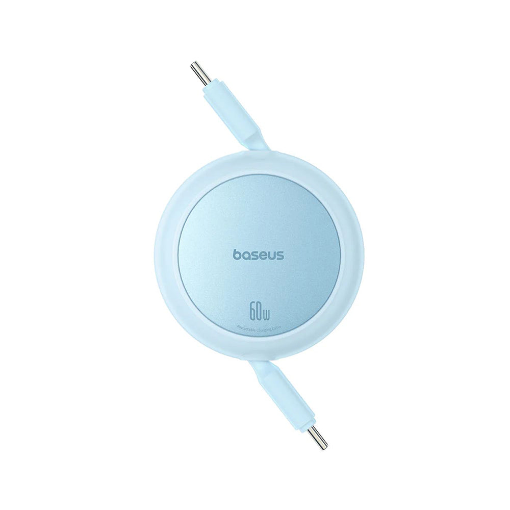 Datový a nabíjecí kabel USB-C - USB-C Baseus Free2Pull Mini Retractable, 60W, 1m, Modrý P10364500311-01