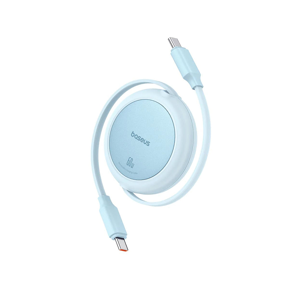 Datový a nabíjecí kabel USB-C - USB-C Baseus Free2Pull Mini Retractable, 60W, 1m, Modrý P10364500311-01