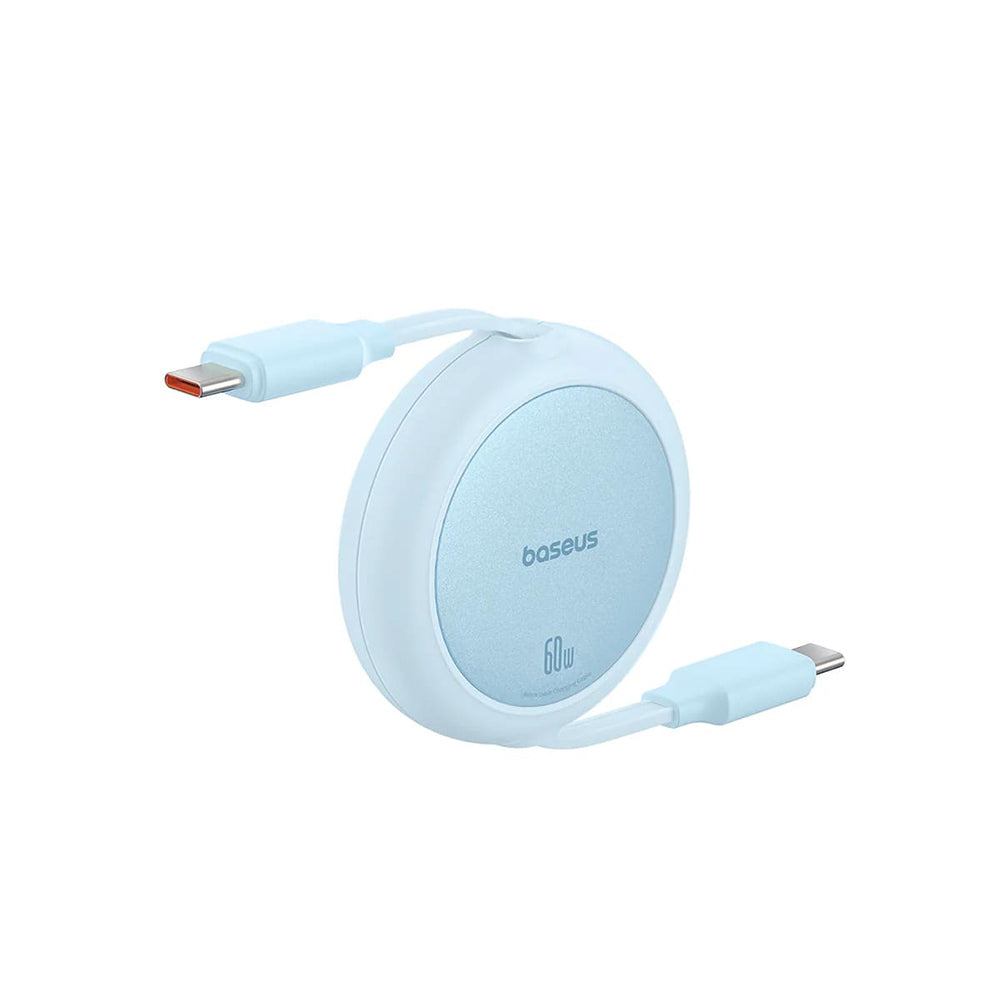 Datový a nabíjecí kabel USB-C - USB-C Baseus Free2Pull Mini Retractable, 60W, 1m, Modrý P10364500311-01
