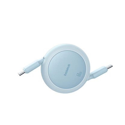 Datový a nabíjecí kabel USB-C - USB-C Baseus Free2Pull Mini Retractable, 60W, 1m, Modrý P10364500311-01