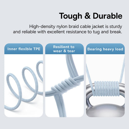 Datový a nabíjecí kabel USB-C - USB-C Baseus Gem, 100W, 1m, modrý P10373000311-00