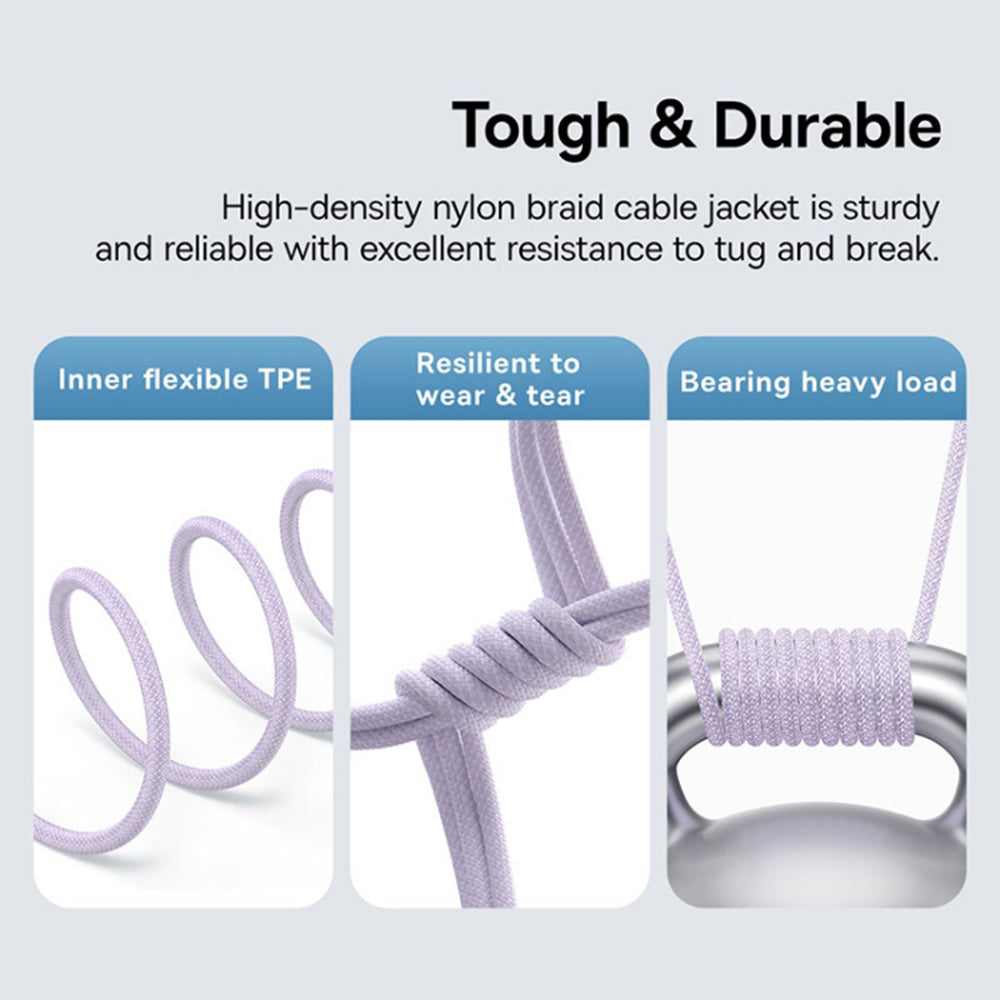 Datový a nabíjecí kabel USB-C - USB-C Baseus Gem, 100W, 1m, Fialový P10373000511-00