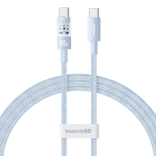 Datový a nabíjecí kabel USB-C - USB-C Baseus Gem, 100W, 2m, Modrý P10373000311-01