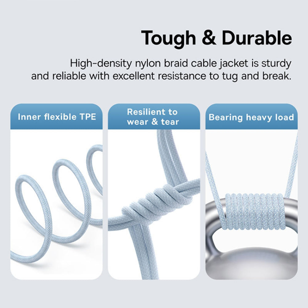 Datový a nabíjecí kabel USB-C - USB-C Baseus Gem, 100W, 2m, Modrý P10373000311-01