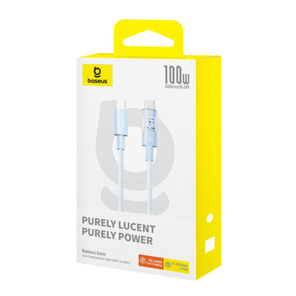 Datový a nabíjecí kabel USB-C - USB-C Baseus Gem, 100W, 2m, Modrý P10373000311-01