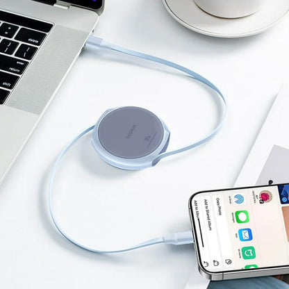 Datový a nabíjecí kabel USB-C - USB-C Baseus Pathfinder Retractable, 100W, 1m, Modrý P10368400311-00