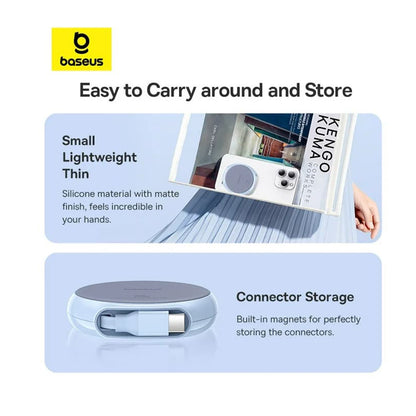 Datový a nabíjecí kabel USB-C - USB-C Baseus Pathfinder Retractable, 100W, 1m, Modrý P10368400311-00