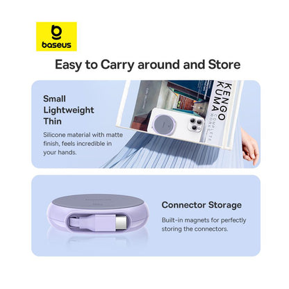 Datový a nabíjecí kabel USB-C - USB-C Baseus Pathfinder Retractable, 100W, 1m, Fialový P10368400511-00