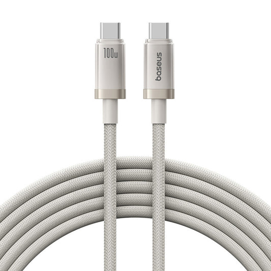 Datový a nabíjecí kabel USB-C - USB-C Baseus Titanium, 100W, 2m, Stříbrný P10378100G21-01