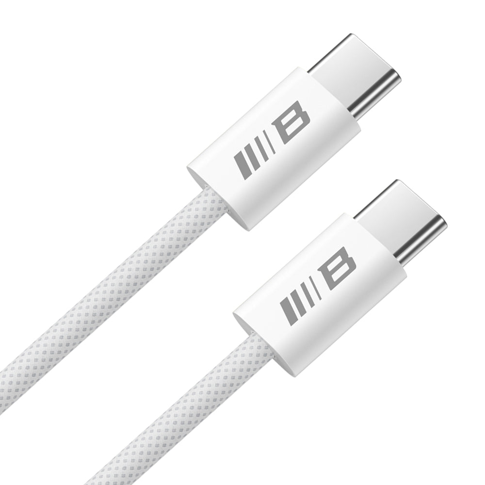 Kabel pro data a nabíjení USB-C - USB-C Blueo, 100W, 1.2m, bílý