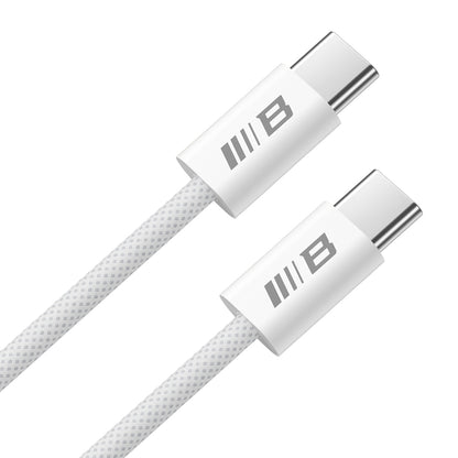 Kabel pro data a nabíjení USB-C - USB-C Blueo, 100W, 1.2m, bílý