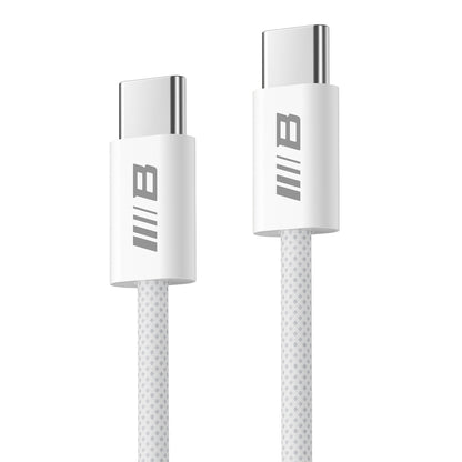 Kabel pro data a nabíjení USB-C - USB-C Blueo, 100W, 1.2m, bílý