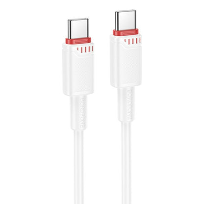 Datový a nabíjecí kabel USB-C - USB-C Borofone BX110 Beneficio, 60W, 1m, Bílý