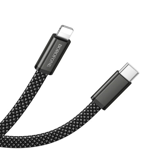 Datový a nabíjecí kabel USB-C - USB-C Borofone BX124 Peace, 30W, 1m, černý